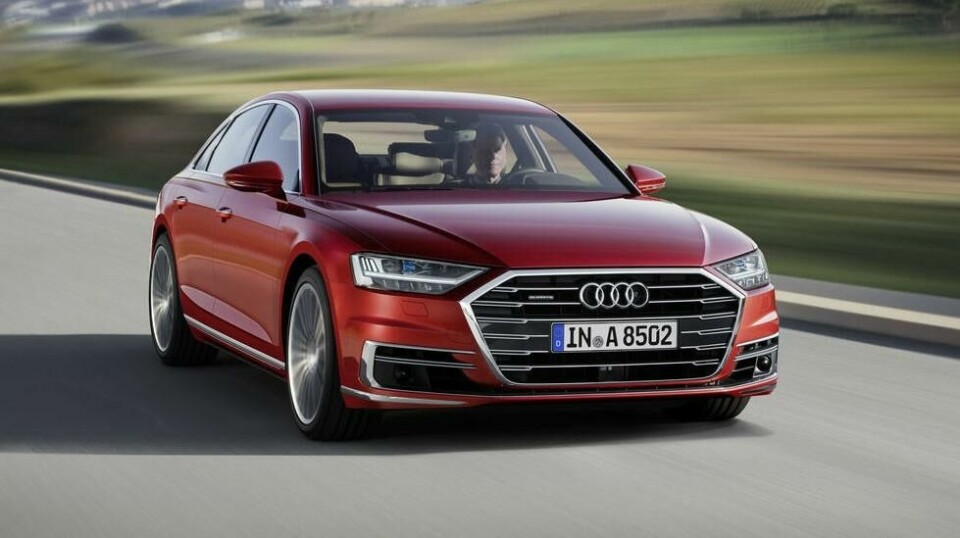 Audi har valgt en moderat designlinje når A8 nå blir fornyet for fjerde gang. Foto: Audi