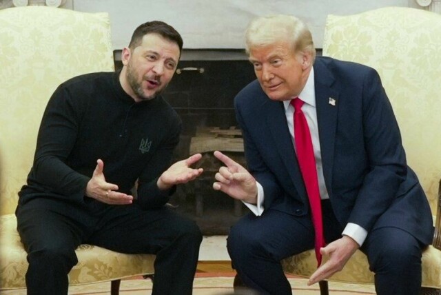 Volodymyr Zelenskyj og Donald Trump under møtet i Det hvite hus i februar.
