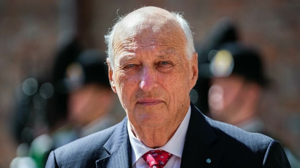 Kong Harald fotografert utenfor Akershus slott tidligere i år.