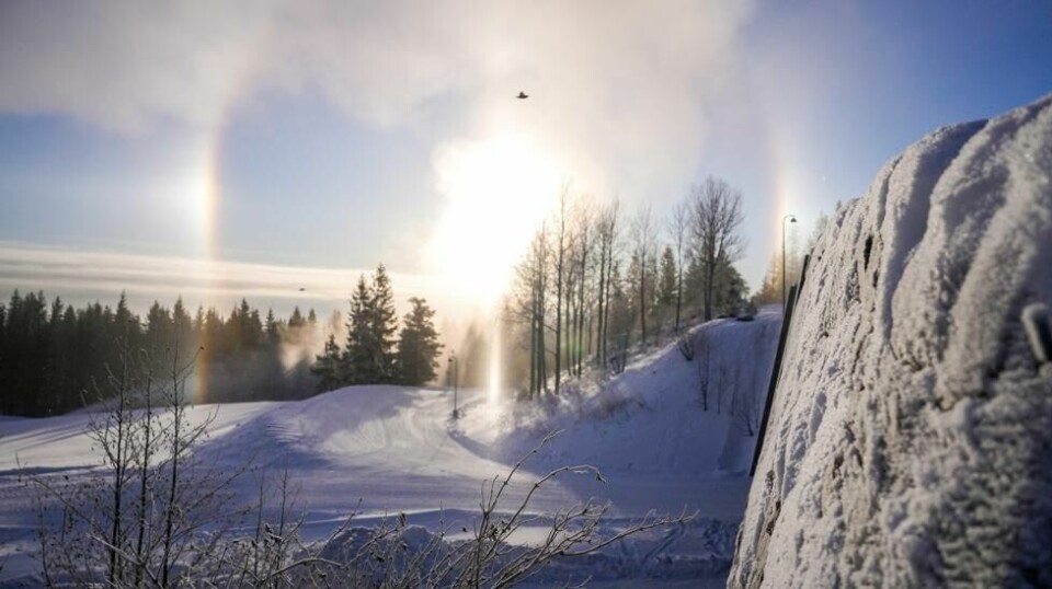 Omtrent 15 minusgrader i Holmenkollen en søndag i januar. Neste uke blir det trolig lignende temperaturer på Østlandet. Foto: Beate Oma Dahle / NTB