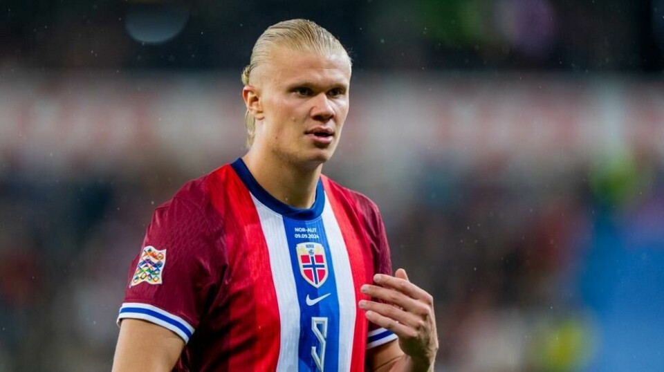 Erling Braut Haaland under landskampen mot Østerrike på Ullevaal stadion. Foto: Fredrik Varfjell / NTB