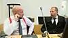Statsadvokat Peter Andre Johansen (t.h) sammen med statsadvokat Geir Evanger i forbindelse med en annen straffesak. Foto: Terje Pedersen / NTB scanpix
