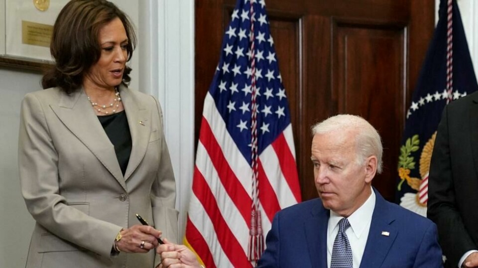 President Joe Biden og visepresident Kamala Harris i Det hvite hus i Washington, USA.