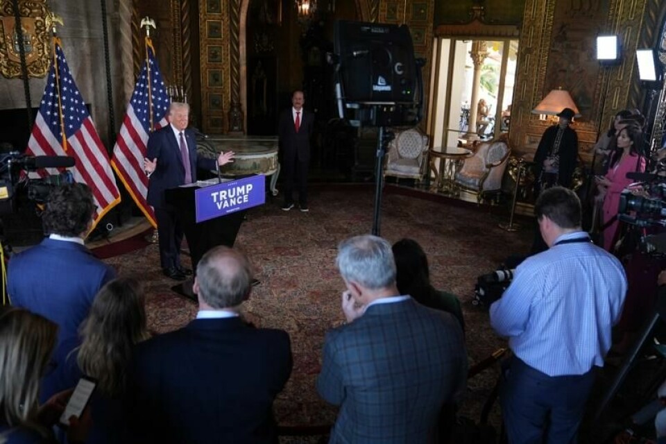 Påtroppende president Donald Trump sa tirsdag at han ikke kan avvise bruk av makt mot Grønland og Panama.