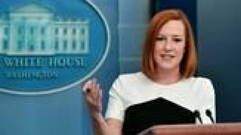 Pressesjef ved Det hvite hus Jen Psaki mener de ferske sanksjonene trolig vil få få konsekvenser for de rammede. Pressesjef ved Det hvite hus Jen Psaki mener de ferske sanksjonene trolig vil få få konsekvenser for de rammede. Foto: Nicholas Kamm / AFP