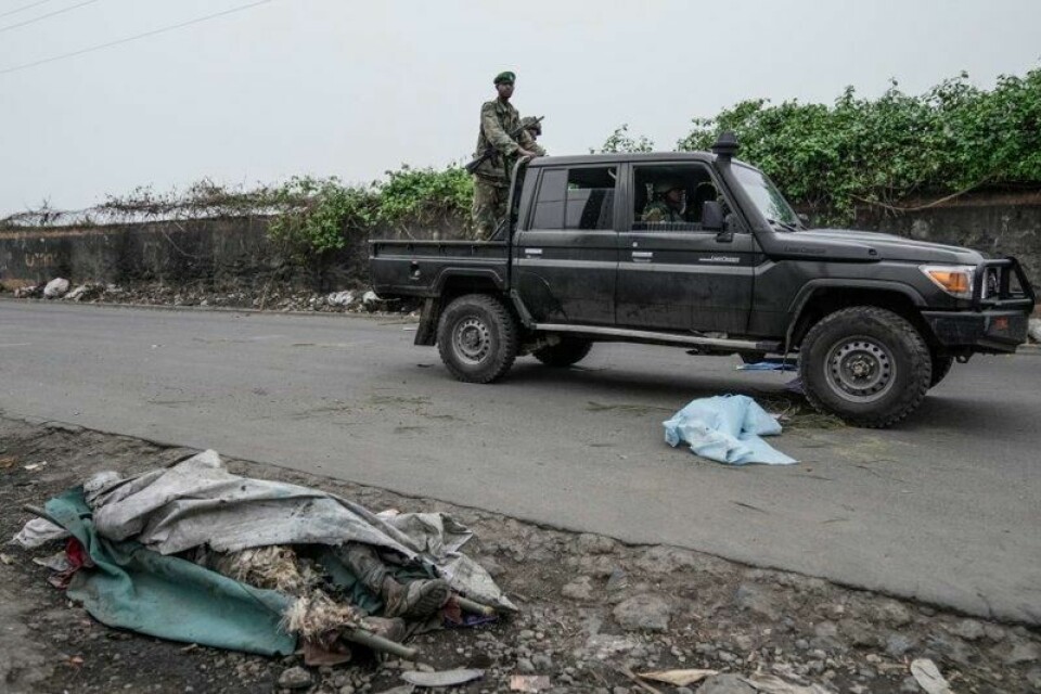 Opprørere fra gruppen M23 i Goma øst i Kongo. Belgia er ett av flere land som har beskyldt Rwanda for å støtte M23.