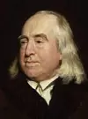 Jeremy Bentham (1748 - 1832) var en britisk sosialfilosof og jurist. Han regnes som grunnleggeren av utilitarismen, som setter maksimering av lykke som den avgjørende målestokken for riktig handling. Maleri av Henry William Pickersgill.