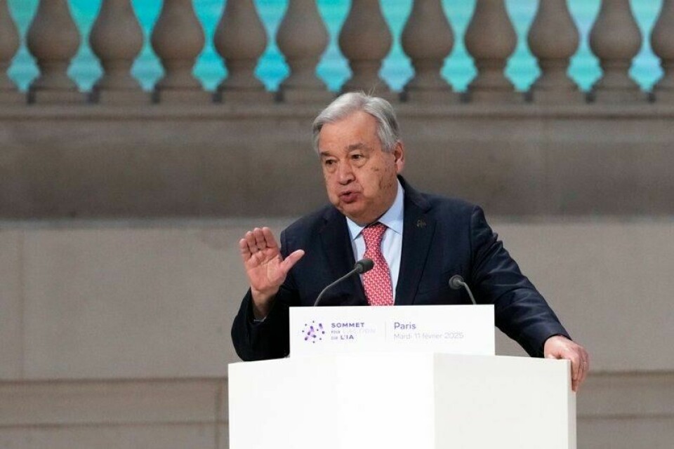 FNs generalsekretær António Guterres, her avbildet i Paris tidligere i februar.