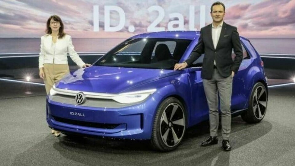 DEN NYE FOLKEVOGNA: Volkswagen har stor tro på nye ID.2all. Det er en av modellene som skal produseres i Pamplona. Foto: Broom DEN NYE FOLKEVOGNA: Volkswagen har stor tro på nye ID.2all. Det er en av modellene som skal produseres i Pamplona. Foto: Broom