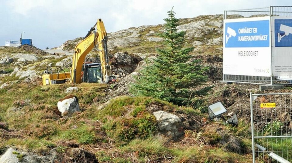 VINDKRAFT: Vindkraftbransjen oppfordrer regjeringen til å skynde på med godkjenning av prosjekter for å skape aktivitet i corona-rammet næringsliv. Det utløser uro hos vindkraftmostanderne. Bildet viser anleggsarbeid for München bys og Trønderenergis vindkraftanlegg på Frøya.