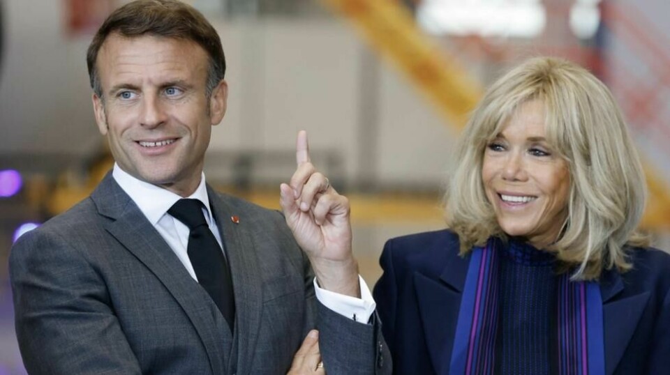 President Emmanuel Macron og hans kone Brigitte Macron på besøk i Hamburg i Nord-Tyskland 9. oktober 2023. Illustrasjonsfoto.