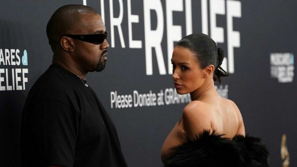Kanye West og kona Bianca Censori.