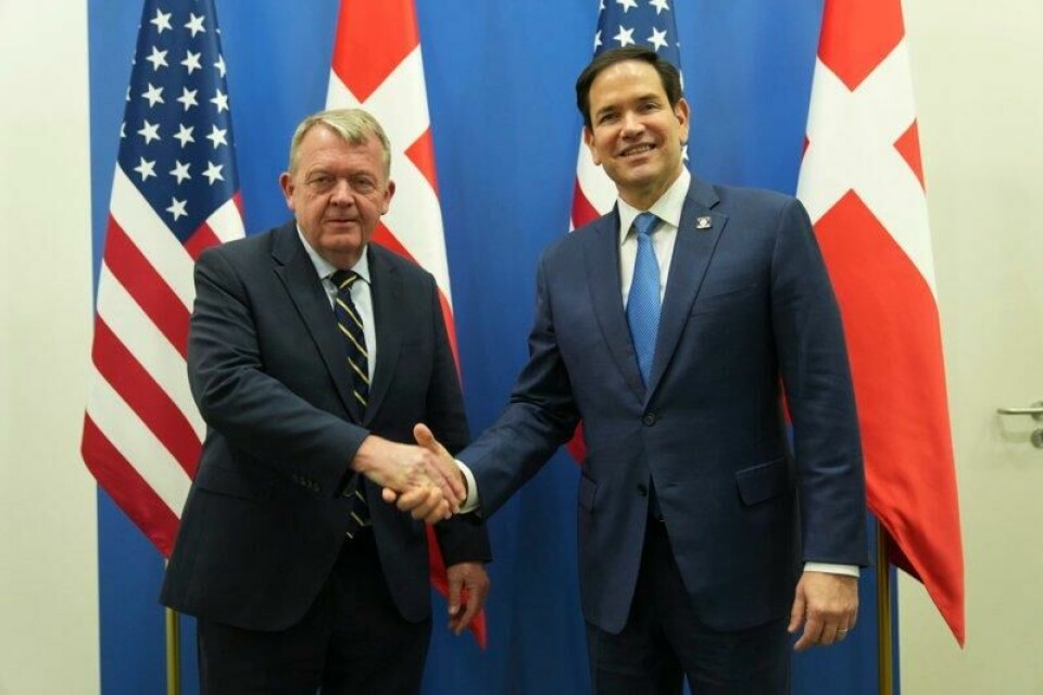 Danmarks utenriksminister Lars Løkke Rasmussen sier han var krystallklar i sitt første møte med USAs utenriksminister Marco Rubio.