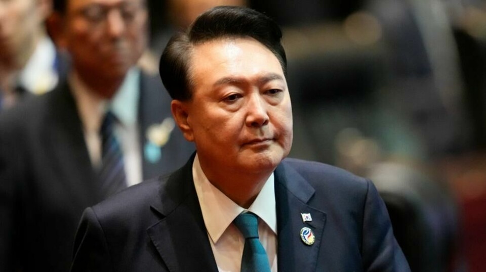 Sør-Koreas president Yoon Suk-yeol kaller Nord-Koreas militærsamarbeid med Russland en global trussel. Foto: Sakchai Lalit / AP / NTB