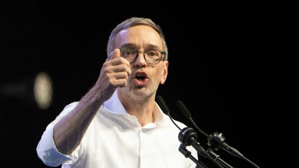 Herbert Kickl er leder av det høyrepopulistiske partiet FPÖ i Østerrike. De leder på valgmålingene.