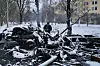25. februar 2022: Dagen etter den russiske invasjonen i Ukraina. Nå hevder Donald Trump at det var Ukrainas egen feil at krigen startet, noe de fleste eksperter blankt avviser. Foto: Vadim Ghirda / AP / NTB