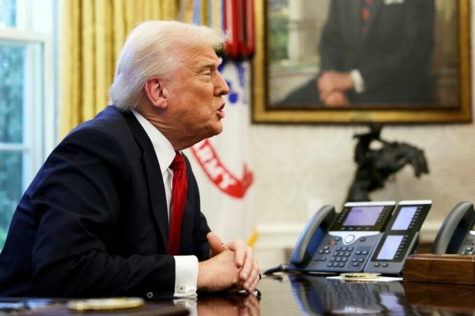 President Donald Trump I Det hvite hus onsdag 26. mars, samme dag som han kunngjorde 25 prosents toll på import av utenlandsproduserte biler og bildeler.