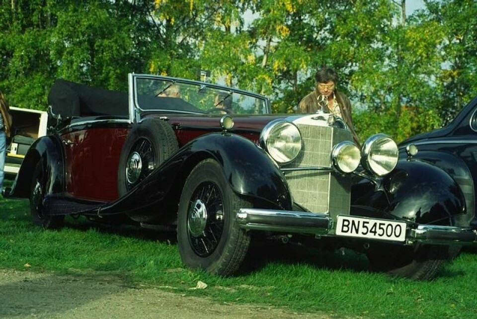 På begynnelsen av 1990-tallet var denne unike 1935 Mercedes-Benz 500 K Keibl Cabriolet på norske hender. På begynnelsen av 1990-tallet var denne unike 1935 Mercedes-Benz 500 K Keibl Cabriolet på norske hender. Foto: RM Sotheby’s