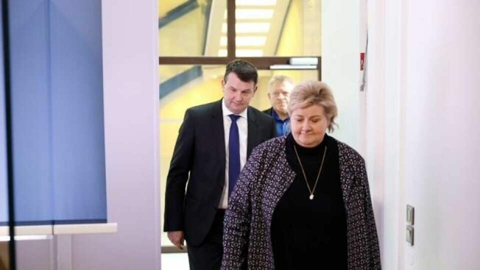 Tor Mikkel Wara går av som justisminister. Det opplyste statsminister Erna Solberg på en pressekonferanse torsdag ettermiddag. Tor Mikkel Wara går av som justisminister. Det opplyste statsminister Erna Solberg på en pressekonferanse torsdag ettermiddag. Foto: Gorm Kallestad / NTB scanpix