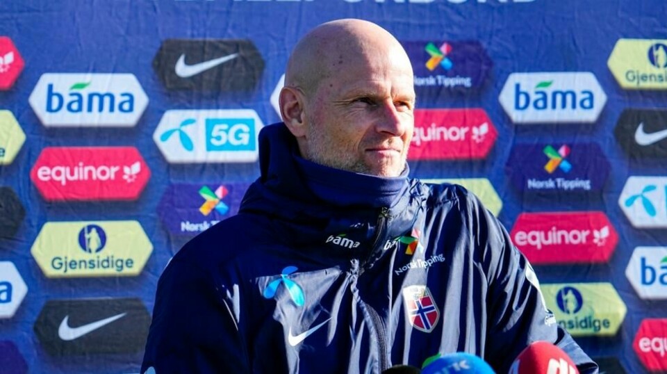 Pressekonferanse med landslagssjef Ståle Solbakken, dagen etter seieren mot Slovenia.