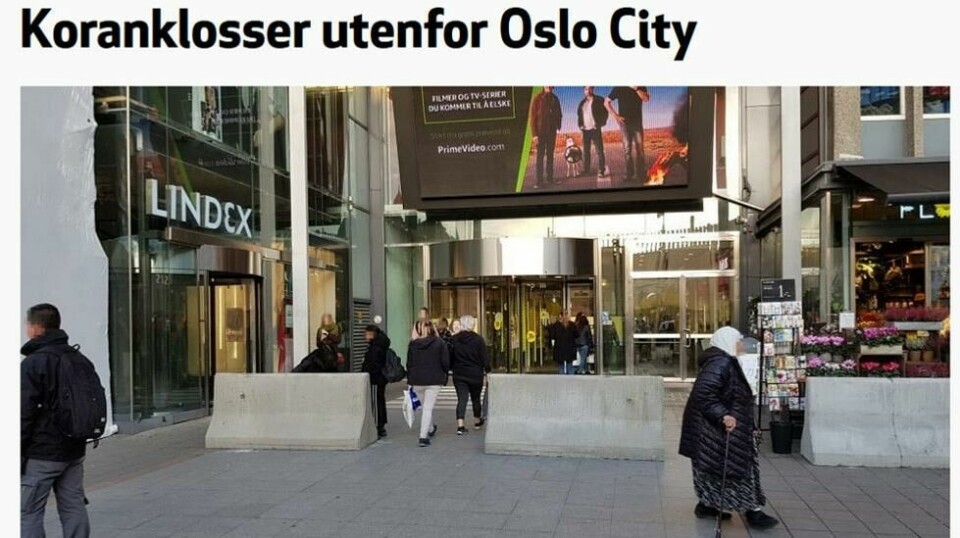 STRIDENS BILDE: Å publisere et slikt bilde, som Human Rights Service gjorde i oktober 2017, er ifølge statsadvokaten straffbart.