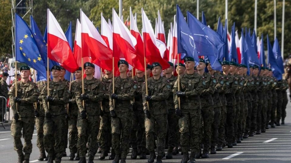 En militær parade i Polen.
