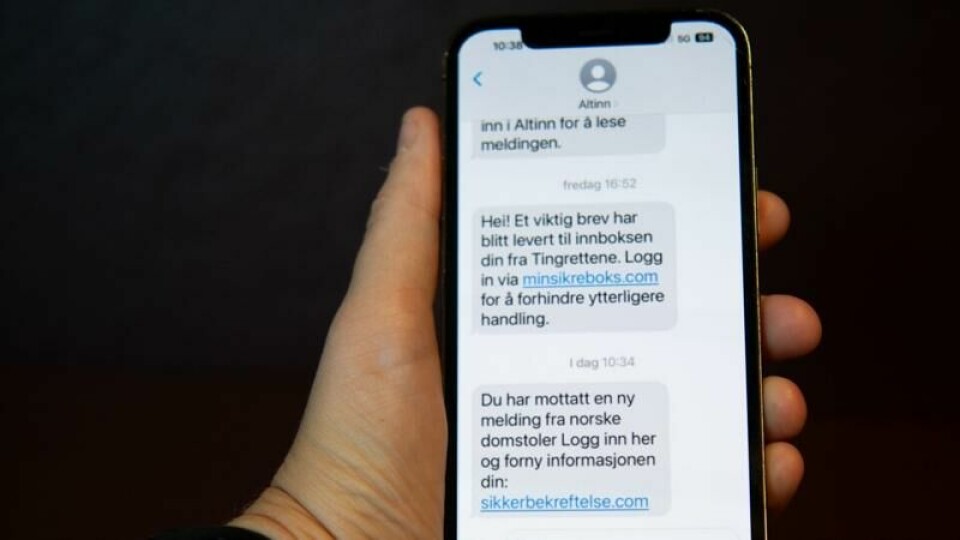 Et eksempel på en svindelmelding som Digitaliseringsdirektoratet (Digdir) tidligere har advart om.