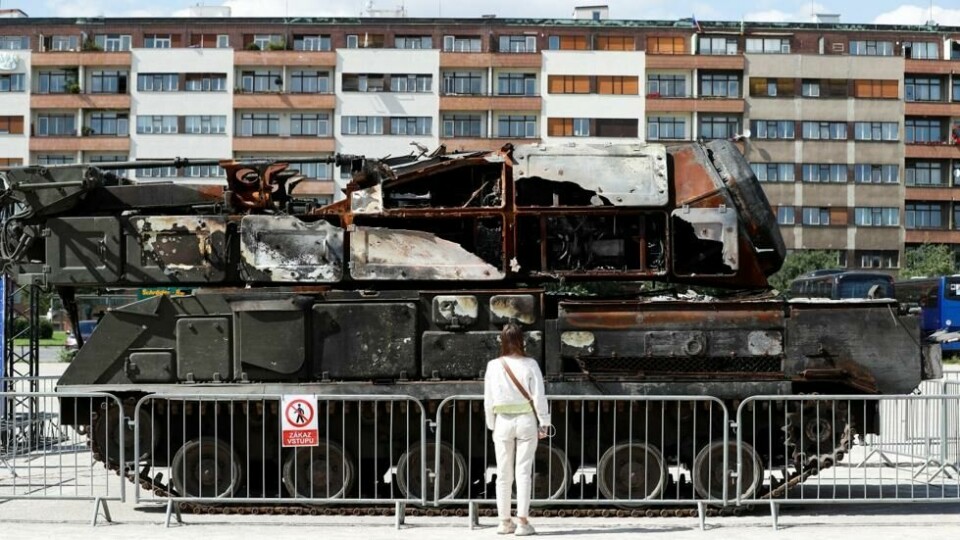 Utstillingen skal blant annet vise frem grusomhetene i Ukraina. Utstillingen skal blant annet vise frem grusomhetene i Ukraina. Foto: NTB / REUTERS