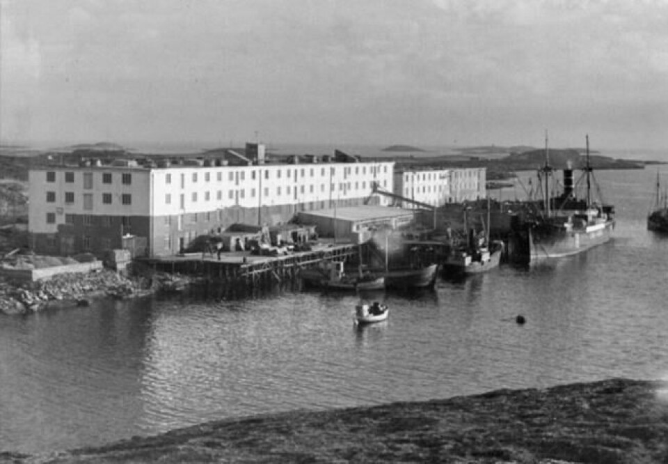 Fabrikken Fiskefilet AS på Langstranda i Bodø. Her jobber Jurijs mor og far som tvangsarbeidere. Fabrikken Fiskefilet AS på Langstranda i Bodø. Her jobber Jurijs mor og far som tvangsarbeidere. Foto: Nordlandsmuseet
