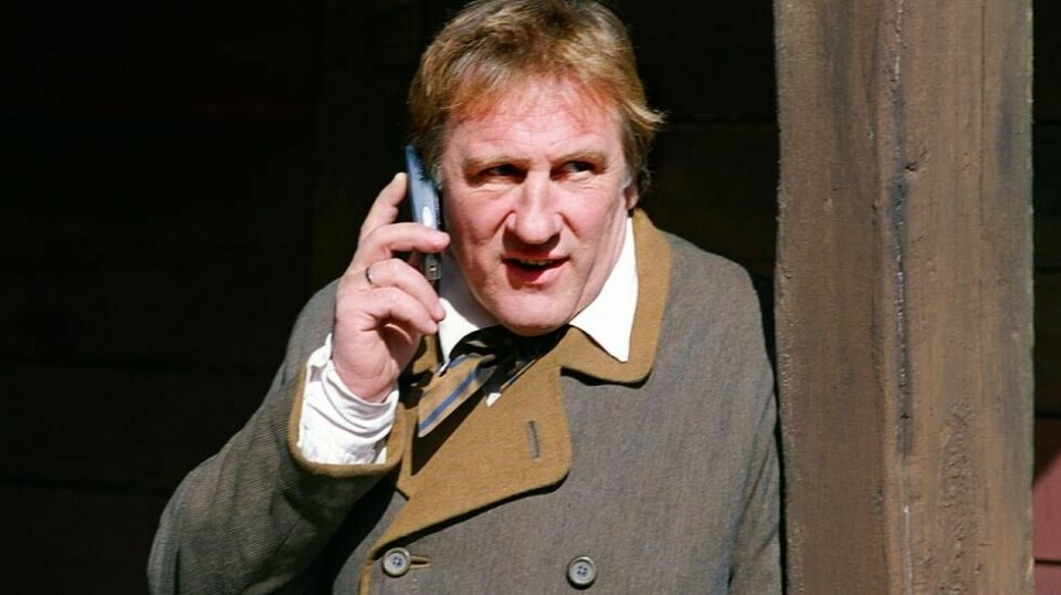Gérard Depardieu fotografert da han deltok i innspillingen av den norske filmen «Dina» i 2001. Foto: Ida von Hanno Bast / NTB