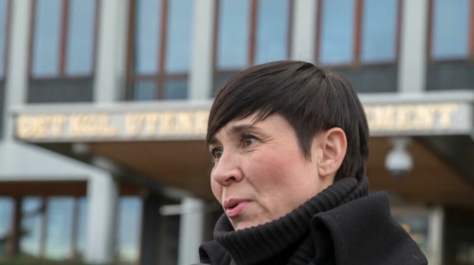 – Norge utviser én diplomat ved den russiske ambassaden i Oslo som reaksjon på giftangrepet i Storbritannia sier utenriksminister Ine Eriksen Søreide (H). Foto: Terje Bendiksby / NTB scanpix