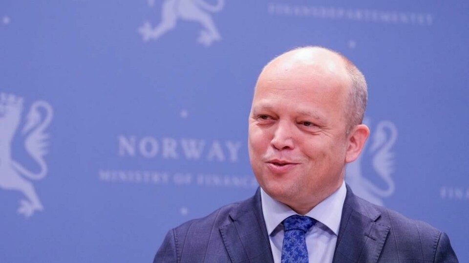 Finansminister Trygve Slagsvold Vedum (Sp) sier de har jobbet lenge med endringen og er glad for å kunngjøre endringen i kapitalkravet for landbruket. Foto: Javad Parsa / NTB