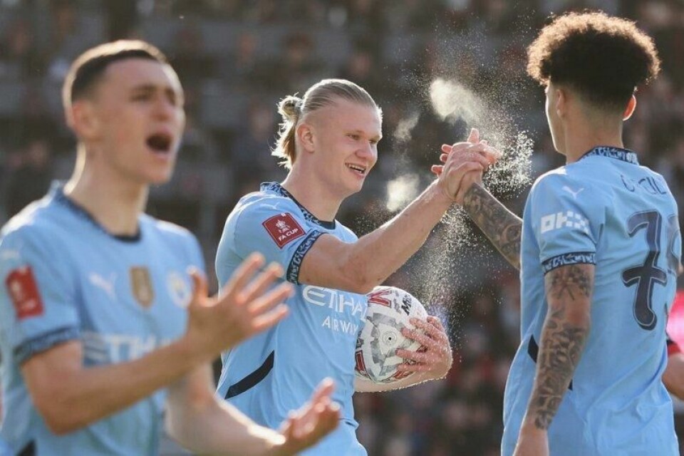 Erling Braut Haaland utlignet for City.