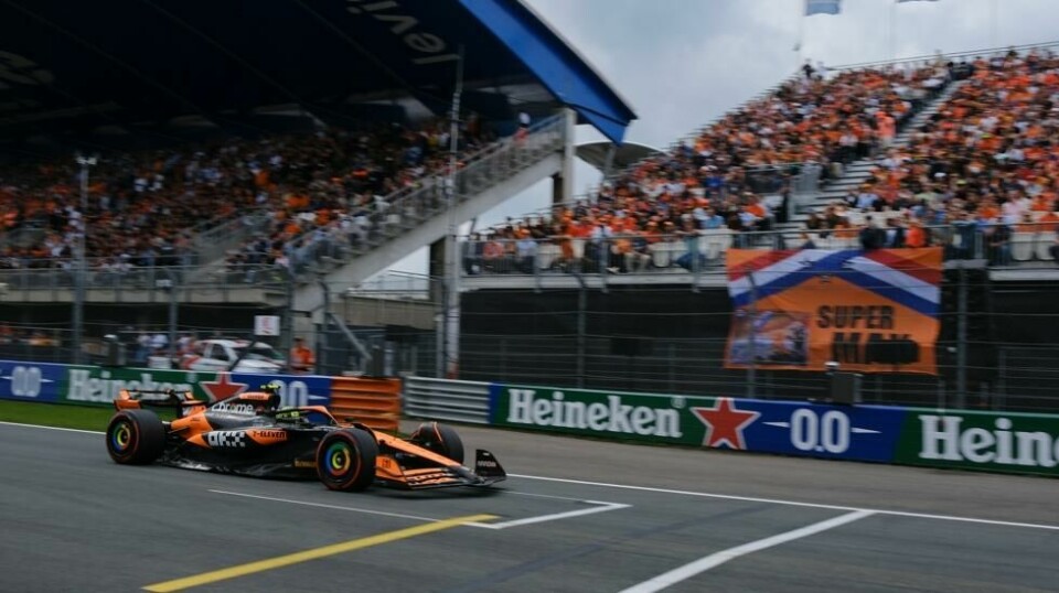 McLarens Lando Norris vant lørdagens kvalifiseringen til Nederlands Grand Prix. Foto: Patrick Post, Pool / AP Photo / NTB