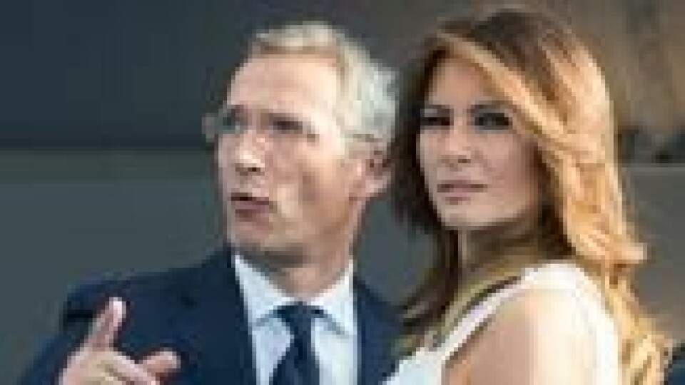 FØRSTEDAMEN: Melania Trump er med på de fleste reisene til Mar-a-Lago. Her er hun sammen med NATO-sjef Jens Stoltenberg i Brussel 11. juli. FØRSTEDAMEN: Melania Trump er med på de fleste reisene til Mar-a-Lago. Her er hun sammen med NATO-sjef Jens Stoltenberg i Brussel 11. juli. Foto: Benoit Doppagne / AFP