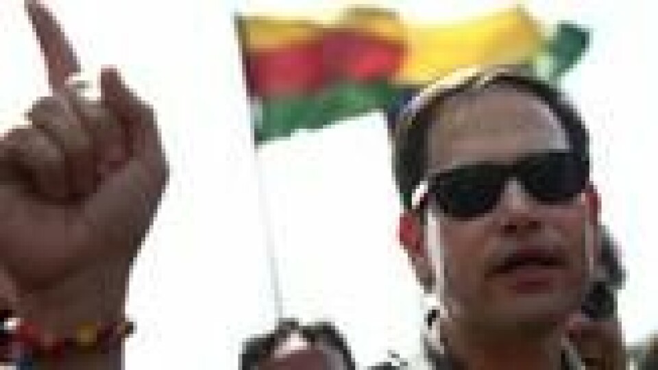 Senator Marco Rubio besøkte grensen mellom Venezuela og Colombia i forrige uke. Foto: REUTERS/ Edgard Garrido Senator Marco Rubio besøkte grensen mellom Venezuela og Colombia i forrige uke. Foto: REUTERS/ Edgard Garrido