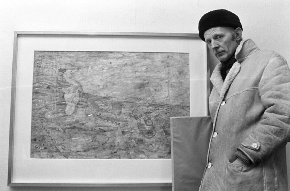 Håkon Bleken fire år etter gjennombruddet i 1971, i anledning en utstilling i Oslo Kunstforening. Håkon Bleken fire år etter gjennombruddet i 1971, i anledning en utstilling i Oslo Kunstforening. Foto: NTB