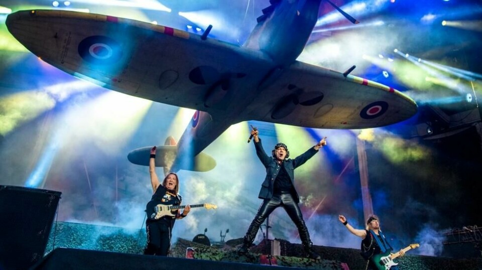 Iron Maiden, her under en opptreden i Sverige i 2018. Foto: Claudio Bresciani/TT / NTB