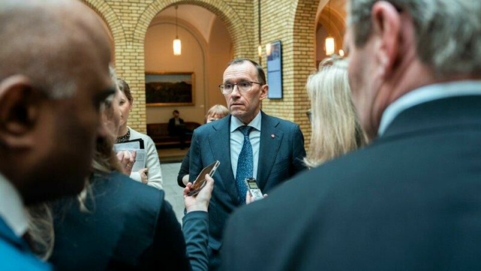 Utenriksminister Espen Barth Eide i vandrehallen på Stortinget nylig.