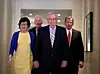 Senatorene Mitch McConnell, Susan Collins, John Cornyn og John Barrasso er for tiden på besøk i Stockholm. Foto: Reuters / NTB