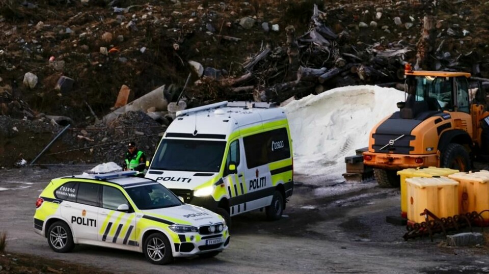 Politiet på åstedet der kvinnen ble funnet i januar. Foto: Paul S. Amundsen / NTB