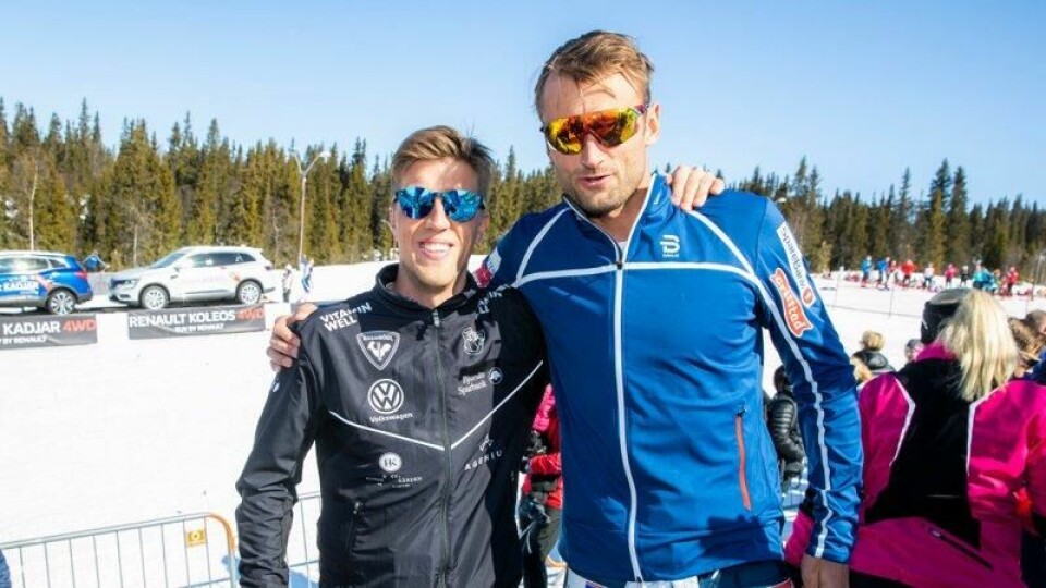 Svenske Calle Halfvarsson (t.v.) savner duellene mot Petter Northug.