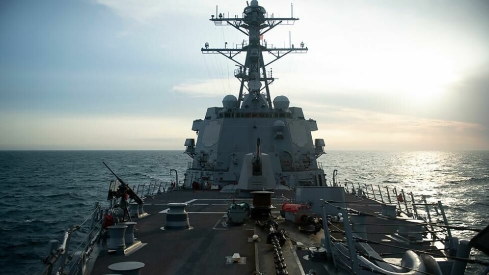 Amerikanske USS Sampson seiler gjennom Taiwanstredet. Et fritt og åpent Stillehav er viktig for USA. Amerikanske USS Sampson seiler gjennom Taiwanstredet. Et fritt og åpent Stillehav er viktig for USA. Foto: U.S. Pacific Command/AP/NTB