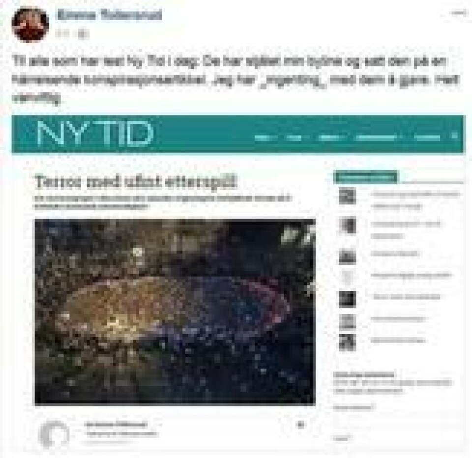 Morgenbladets journalist på Facebook. Morgenbladets journalist på Facebook.