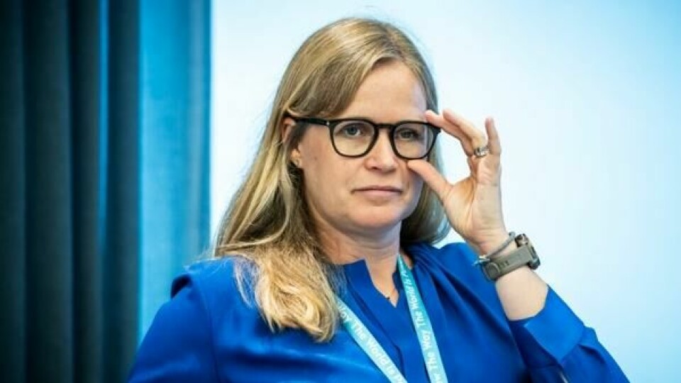 Konsernsjef Birgitte Ringstad Vartdal i Statkraft reager på Senterpartiets beskrivelse av foretaket.