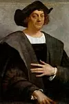 Christopher Columbus - angivelig. Dette portrettet er det mest kjente av Columbus, men ifølge Store norske leksikon råder det tvil om det virkelig er ham som er avbildet. Foto: Maleri av Sebastiano del Piombo / Offentlig domene