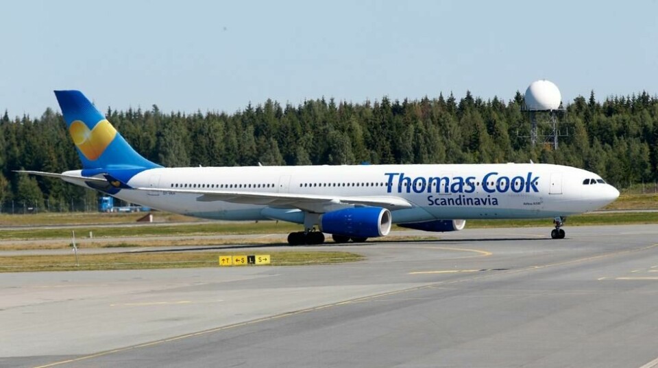 Reiseselskapet Thomas Cook Northern Airlines har gjort det mulig å hente ut sensitiv informasjon gjennom et sikkerhetshull på deres bestillingssider. Foto: Vidar Ruud / NTB scanpix