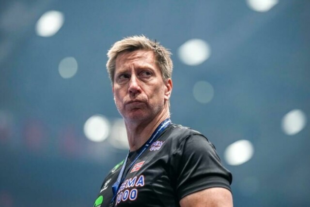 Landslagstrener Jonas Wille under VM på hjemmebane.