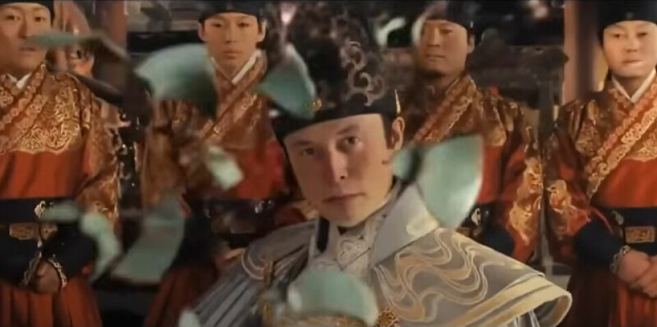 Som en kung-fu-mester er Elon Musk i stand til å knuse en tekopp uten å fysisk være i kontakt med den. Som en kung-fu-mester er Elon Musk i stand til å knuse en tekopp uten å fysisk være i kontakt med den. Foto: Skjermdump fra Youtube / Ankaka
