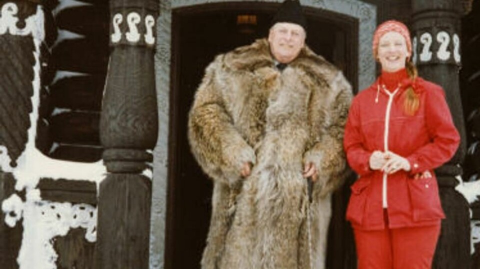 Kong Olav og Dronning Margrethe på Kongsseteren, 1979.